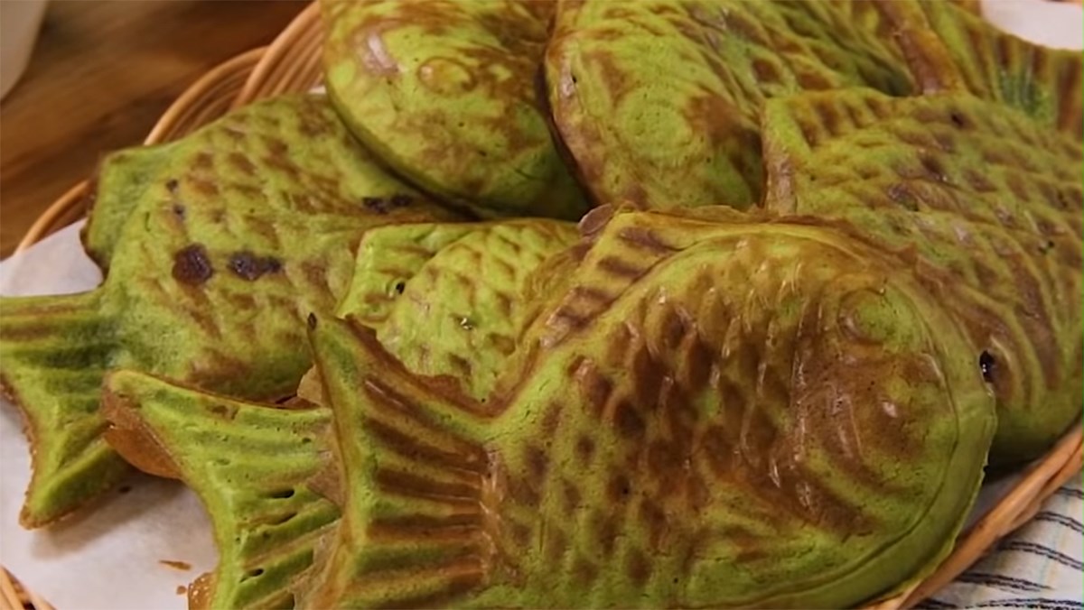 Bánh cá Taiyaki vị matcha
